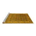 thumbnail image 2 of Ahgly Company Machine Washable Indoor Round Oriental Yellow Industrial Area Rugs, 7' Round, 2 of 4