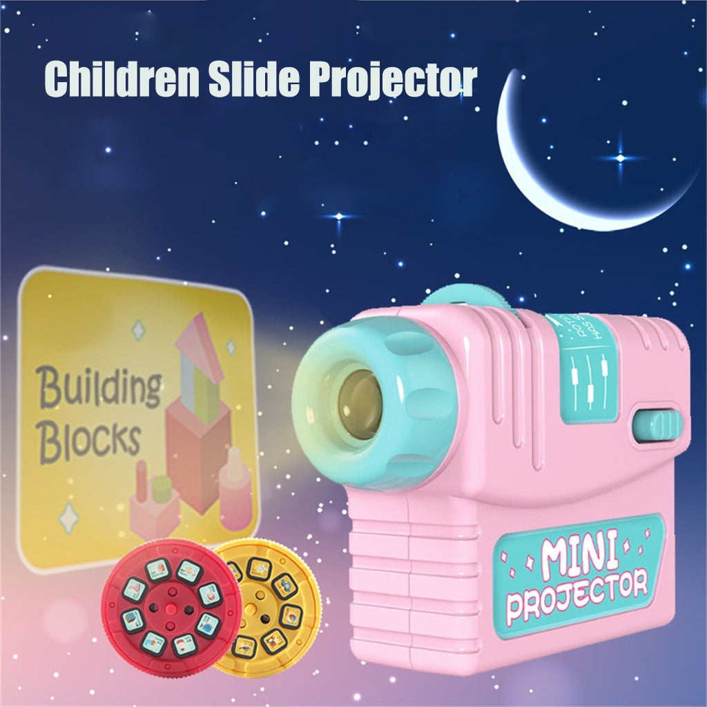 Kids Slide Projector Children Bedtime Story Tell Flash Cartoon Slide