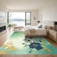 thumbnail image 3 of ODIKA 8'x10' Machine Washable Non-Slip Area Rug, Watercolor Green High Traffic Rug, Green, 1078798, 3 of 7