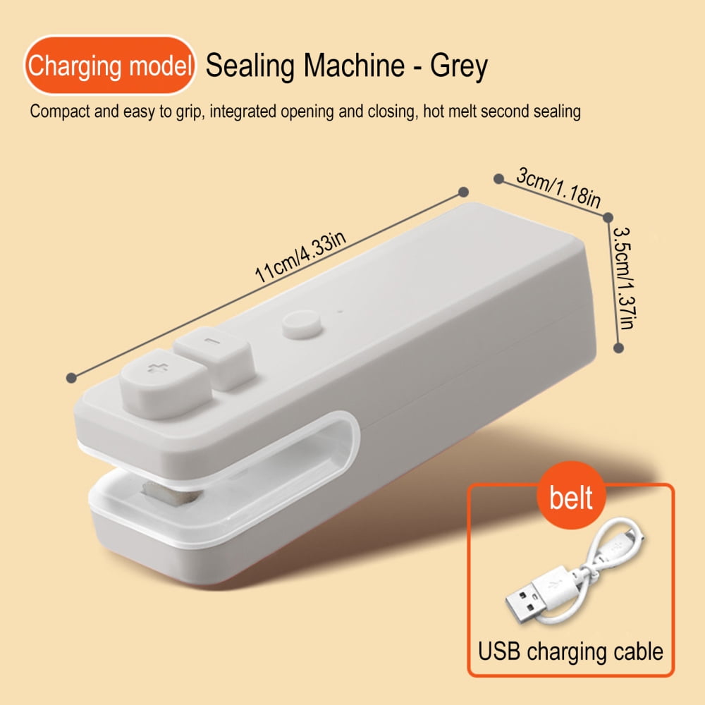 Mini Bag Sealer 2 Pack Bag Sealer With Cutter And Magnet 2 In 1 Mini Bag Resealer Machine Portable Handheld Rechargeable Heat Vacuum Food