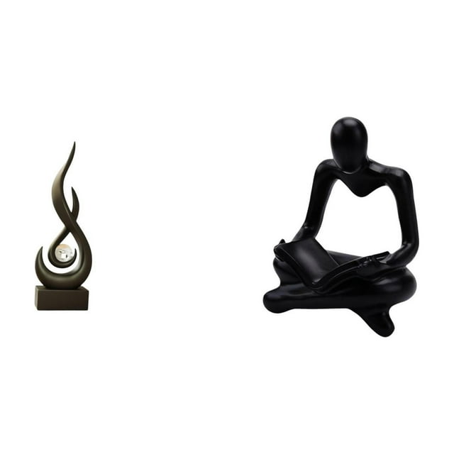 Estatua Abstracta De Pensador En Llamas, Figura De Resina, Escultura De Arte Moderno Para Vitrina, Sala De Estar, Adorno Creativo Para Interiores, Decoración De Recuerdo.