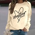 thumbnail image 4 of Women's Sweatshirts 2025 Wrestling Mom Sweatshirt Long Sleeve Crewneck Loose Pullover Tops Sweatshirt for Women, 4 of 6