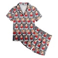 thumbnail image 4 of Luvoko Tween Children DIY Anniversary Print Pajama Set Short Sleeve Button Up Top And Shorts, 4 of 5