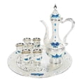 thumbnail image 1 of Vintage Metal Tea Pot Set Elegant Turkish Coffee Pot with Cups  for Home Wedding, 1 of 7