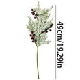 thumbnail image 3 of 49Cm Christmas White Cuttings, Single Stem Floral Pick For Holiday Arrangements, Wreaths, And Adding A Touch Of Winter Elegances To Your Decor, 3 of 6