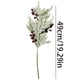thumbnail image 3 of Esquejes de Aguja Navideña Blanca de 49 Cm | Rama de Pino Nevada Escarchada | Tallo de Plástico Flexible | Decoración Navideña Reutilizable E Impermeable | Ideal para Árboles, Coronas y Centros de Me, 3 of 6