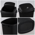 thumbnail image 7 of Wekioger 4-Pack 10 Gallon Plastic Swing Top Trash Can, Kitchen Garbage Can with Swing Lid, Black, 7 of 7