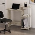 thumbnail image 2 of Furinno EFFICIENT 29-Inch Computer Desk with 3 Open Side Shelves, Light Oak, 2 of 6