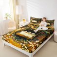 thumbnail image 3 of Manfei Cute Pets Dog Queen Sheets,Cartoon Halloween Lantern Queen Sheet Sets,Gray,4-Piece,1 Flat Sheet, 1 Fitted Sheet and 2 Pillowcases, 3 of 6