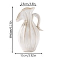 thumbnail image 3 of White Distressed Ceramic Pitcher Vase Vintage Style Decorative Flower Holder Ideal For Living Room Bedroom Dining Table Home Accents, 3 of 9