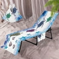 thumbnail image 5 of Tainini Beach Chair Cover with Storage Pockets, Water Resistant for Pool Beach Garden Hotel Sunbathing,29x78in, 5 of 7