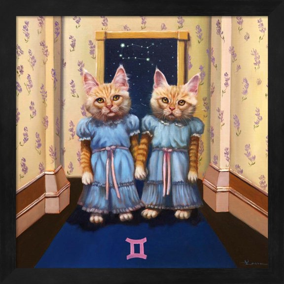 Great Art Now Gemini by Lucia Heffernan, Framed Wall Art, 13.25W x 13.25H