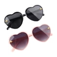 thumbnail image 3 of 2 Piezas Gafas de Sol para Niños en Forma de Corazón Gafas de Sol de Fiesta Ligeras Marco Rosa y Negro Hugo, 3 of 10