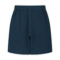 thumbnail image 5 of ZACPNCV Boys School Uniform Shorts Stretch Pull On Chino Shorts Youth Cropped Shorts with Pockets Navy 7-8 Years, 5 of 7