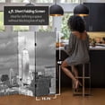 thumbnail image 5 of 4 ft. Short Double Sided New York Scenes Canvas Folding Screen, 5 of 7