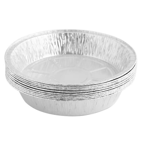 

Pontos 10Pcs Foil Bowl Oil-proof Heat-resistant Non-stick Stackable Recyclable Storing Round Meal Prep Aluminum Foil Pan for Barbecue