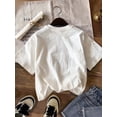 thumbnail image 2 of Ropa para la vuelta al cole, camisetas bonitas, ropa para niña, princesa, camiseta informal blanca de manga corta y cuello redondo con estampado de princesa de cerezas, ideal para el verano. Camiset, 2 of 6