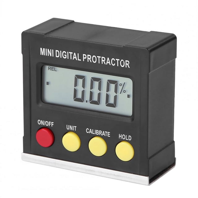 4 X 90 Degrés Mini Protracteur Numérique Inclinomètre Électronique Niveaumètre Noir