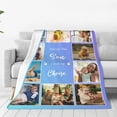 thumbnail image 3 of Custom Blanket with Photos Text, Personalized Photo Blankets and Throws, Personalized Gifts with Pictures for Boyfriend Sister,Customized Gifts for Couples Friends on Birthday Valentines Day, 3 of 6