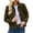 Green(Womens Outerwear), variant on Jackets for Women Faux Suede Button Down Collared Structured Shoulders Shacket with Pockets Casual Fall Coats