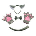 thumbnail image 2 of 4x Serre-Tête Animal Ensemble de Costume d'Animaux pour Anniversaire Spectacle de Scène Pâques Adulte Wolf, 2 of 10