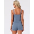 thumbnail image 4 of DARING DIVA Women's Pajama Sets Ribbed Knit Lace Tank Shorts Pants Sleepwear XS Blue, 4 of 7