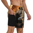 thumbnail image 3 of Picia Maple Forest Panda pattern Mens Swim Trunks with Compression Liner Stretch Beach Shorts Quick Dry with Zipper Pockets No-Chafing Board Shorts-Small, 3 of 9