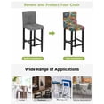 thumbnail image 3 of Vintage Floral Boho Bar Stool Covers Set of 6, Abstract Art Modern Flowers Stretch Washable Bar Chair Covers with Backs, Removable Pub Counter Height Chair Cover for Kitchen Dining Room Cafe, 3 of 7