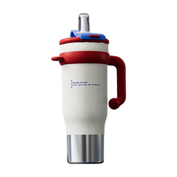 40oz Insulated Tumbler With Handle Stainless Steel Iceberg Cup Large Capacity Straw Tumbler Car Travel Cold Cup Vacuum Insulated Water Bottle