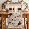 thumbnail image 2 of Table Runner 48 Inches Long for Kitchen Dining, Vintage Country Dresser Scarf Farmhouse, Dining Table Decorations for Wedding/Parties, Vintage Rustic Texas Stars Plants Branch 13 x 48 In, 2 of 8