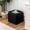 Tray, Black, variant on Yuanmin Storage Square Ottoman with Tray, Small Fabric Foot Rest Stool Cube, Coffee Table for Dorm Living Room Bedroom, White