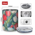 thumbnail image 4 of 12oz Coffee Tumblers Pioneer Flower Stainless Steel Vacuum Insulated Travel Tumbler Coffee Cups Mug with Lid and Straw with Cleaning Brush for Cold & Hot Drinks, 4 of 5
