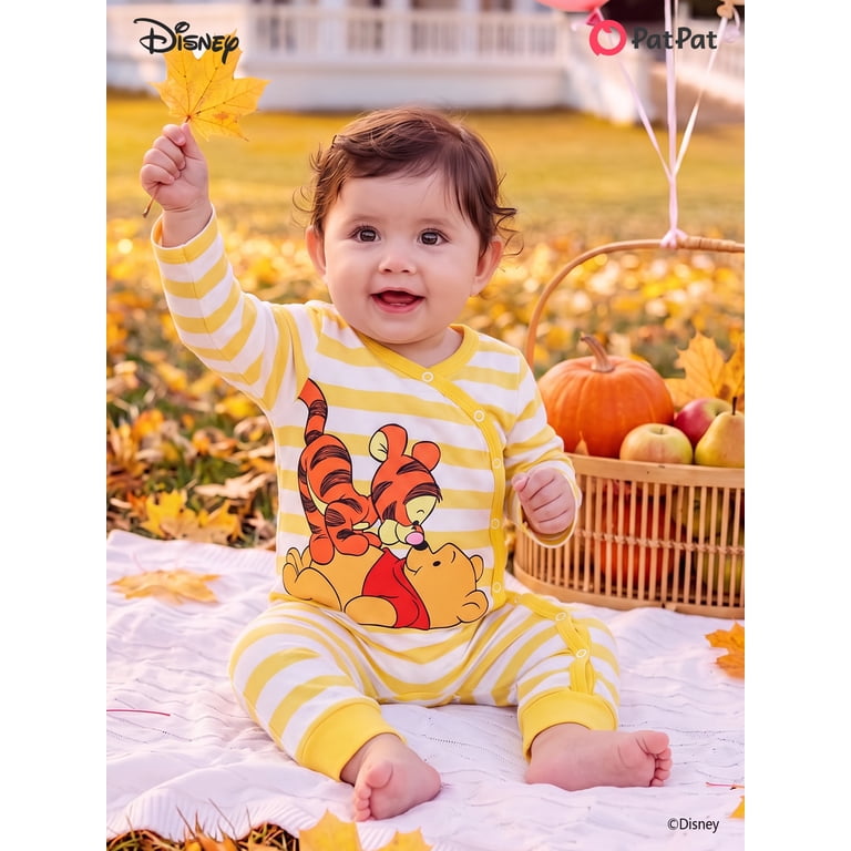 Disney Winnie the Pooh Striped Long Sleeve Romper photo 6