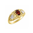thumbnail image 3 of RYLOS Rings for Women 14K Yellow Gold Ring Filigree Heart Birthstone Ring 6X4MM Gemstone & Diamonds January Garnet Jewelry for Women Size 10, 3 of 7