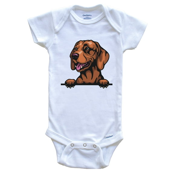 Vizsla Dog Breed Cute Baby Bodysuit, 0-3 months white