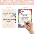 thumbnail image 2 of 18 Pieces Kids Birthday Party Invitations for Boy Girls Birthday Party Invitations Cards with Stickers Party Supplies, 2 of 8
