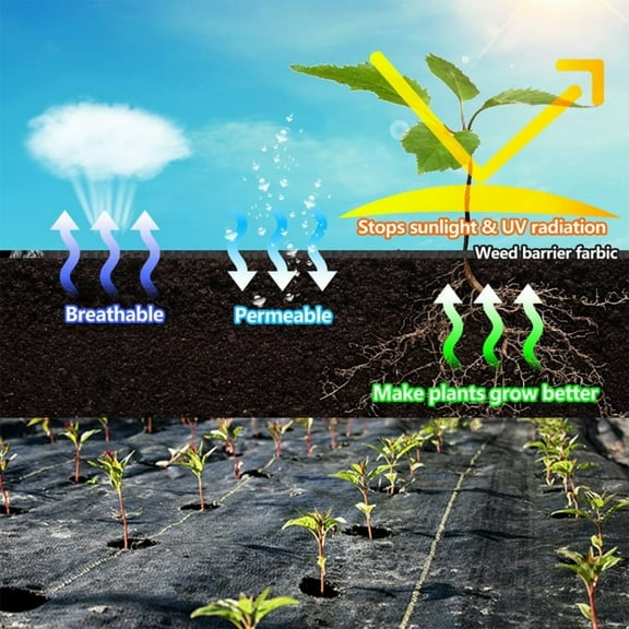 2.5ft. x 150 ft. 3 oz. Weed Mat Garden Landscape Fabric Weed Control