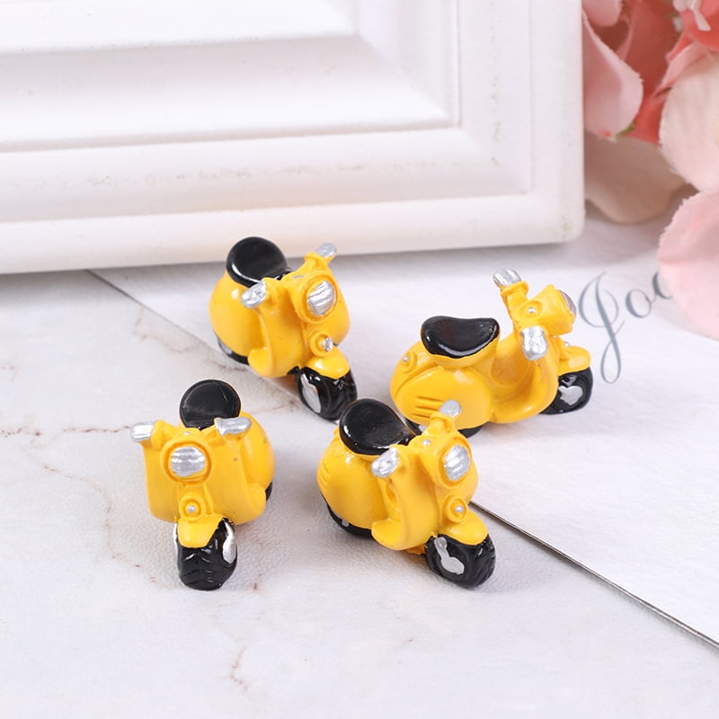 4Pcs Dollhouse Miniature Motorcycle Tricycle Model  Toy Doll House OrnamentJKZ8 