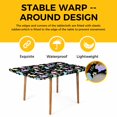 thumbnail image 4 of Happy Easter Table Cloths for 5 Foot Rectangle Tables, Spring Colorful Bunny Floral Rustic Black Patio Waterproof Elastic Fitted Tablecloths, Washable Rectangular Table Cover for Camping, 4 of 8