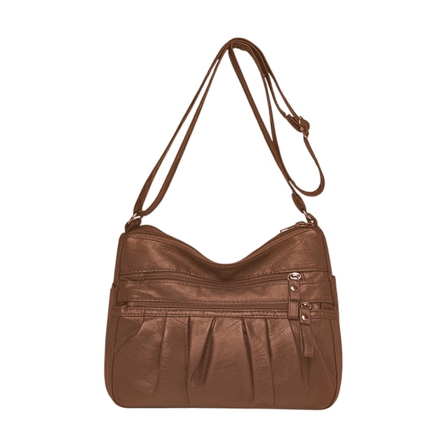 Fashionable Pleated Shoulder Bag for Women, Multi Layer Large Capacity Versatile Tote Bag, Practical Trendy Everyday Shoulder Handbag for Work, Travel, and Daily Use
