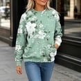 thumbnail image 6 of Vynhevius Women's Crew Neck Sweatshirt Floral Loose Fit Casual Long Sleeve Pullover Tops, 6 of 6