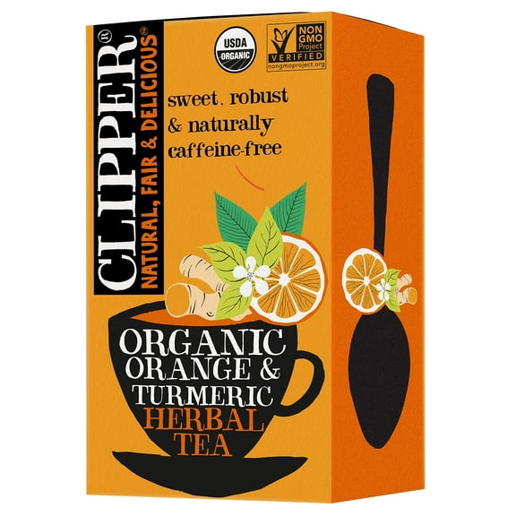 Clipper Organic Orange Turmeric Tea 1.41 Oz - Pack Of 6