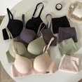 thumbnail image 4 of Conjunto De Sujetador De Seda De Hielo Inalámbrico Para Mujeres Push Up Bra Hermosa Espalda Sexy Ropa Interior Cómoda Sin Costuras Panty, 4 of 5