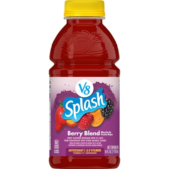 V8 Splash Berry Blend Flavored Beverage, 16 fl oz Bottle