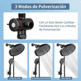 thumbnail image 4 of Regadera Bloosom  Telefono Cabezal De Ducha Redonda Baño Kit negro, 4 of 5