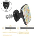 thumbnail image 2 of 4 Pcs Cabinet Handle Drawer Pulls Colorful Flowers Knobs with Screws Square Furniture Office Cabinet Knob Decoration, 2 of 5