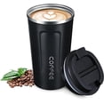 thumbnail image 1 of Tasse à Café, 510ml Tasse de Voyage Isolée avec Couvercle Étanche, Bouteille Contenant Isotherme en Acier Inoxydable, Tasse à Café Réutilisable Hermétique, 1 of 5