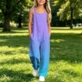 thumbnail image 4 of ATOGUTA Jumpsuits Girls Sleeveless Spaghetti Strap Wide Leg Romper With Pockets, 4 of 9