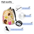 thumbnail image 4 of Lsque Donuts Pattern Canvas Daypack, Durable Backpack, High-quality Versatile Backpack,Vintage Compact Backpack-Medium, 4 of 6