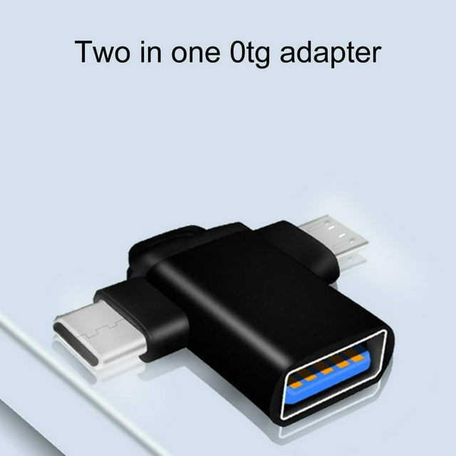 2-in-1 Type-C Micro USB OTG Adapter Data Transmission Converter for Tablet Phone Laptop